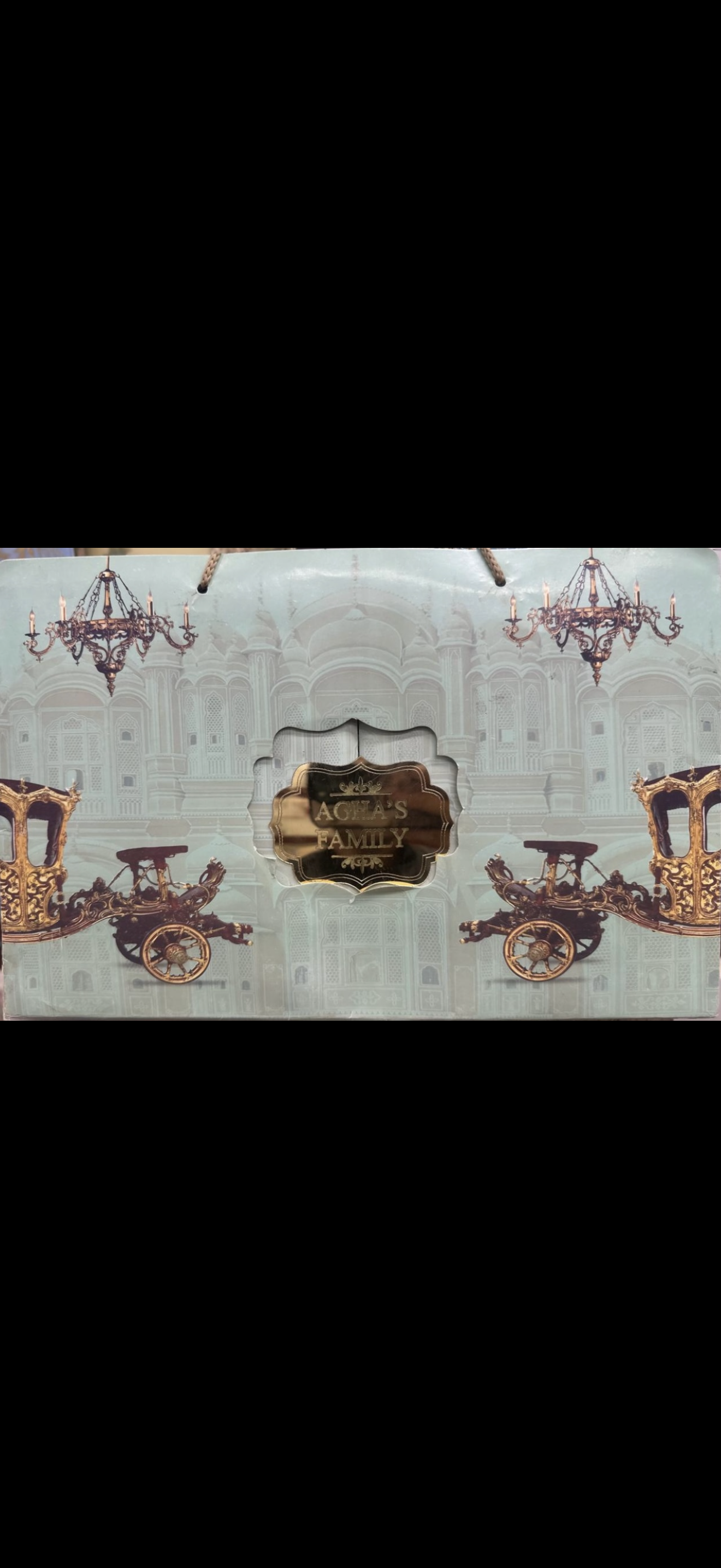 TRIFOLD ROYAL WEDDING INVITATION WITH BAG