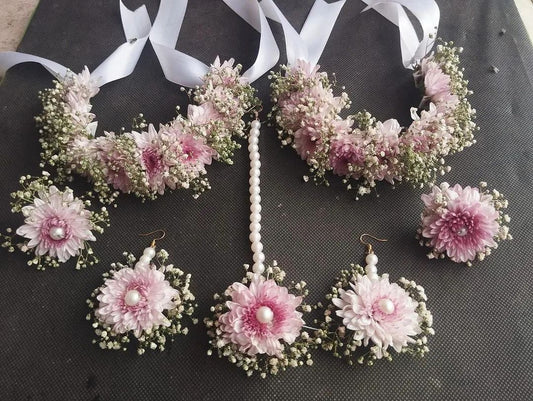FRESH FLORAL PINK AND WHITE JEWELRY(ONLY FOR KARACHI)