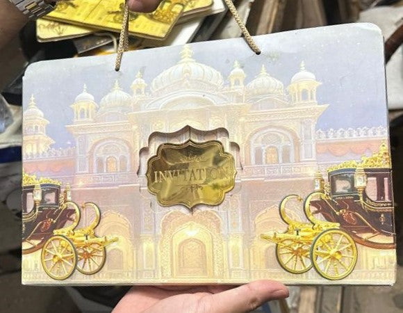 Trifold Royal Wedding Invite with bag