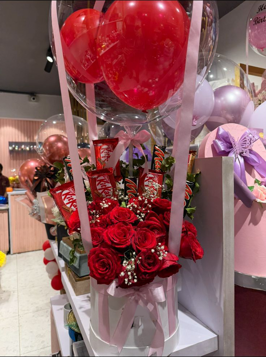 Chocolate Bouquet (4 KitKat, 4 Mars, 1 Twix)