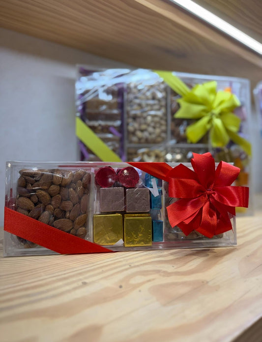 Gourmet Roasted Nut & Foil-Wrapped Chocolate Gift