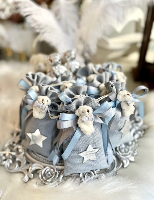 Teddy Bear Favor Bags, Baby Boy