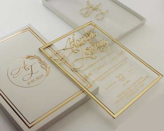 Acrylic Wedding Invitation