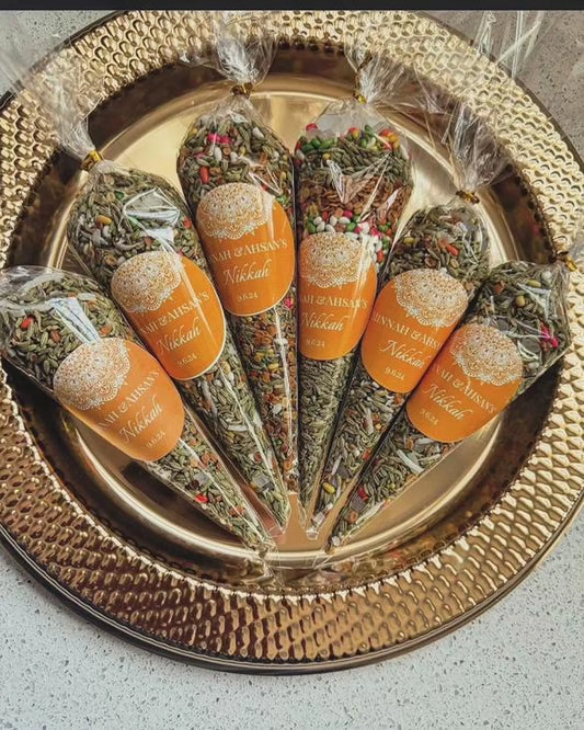 Mehndi Favors - Saunf Cones (pack of 6)