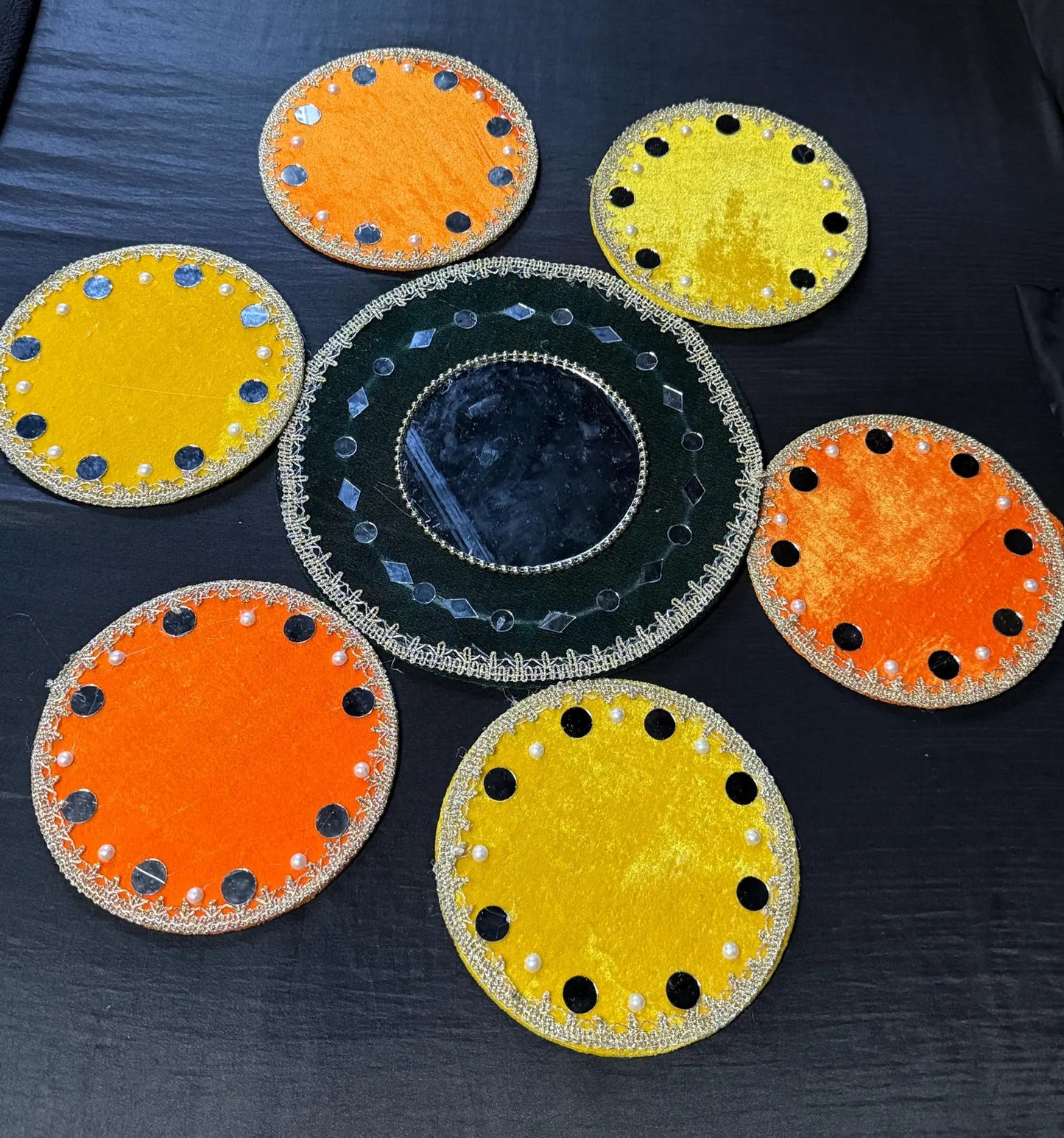 Henna Mirror Thaal/ Diwali/Mehndi Wedding Decor